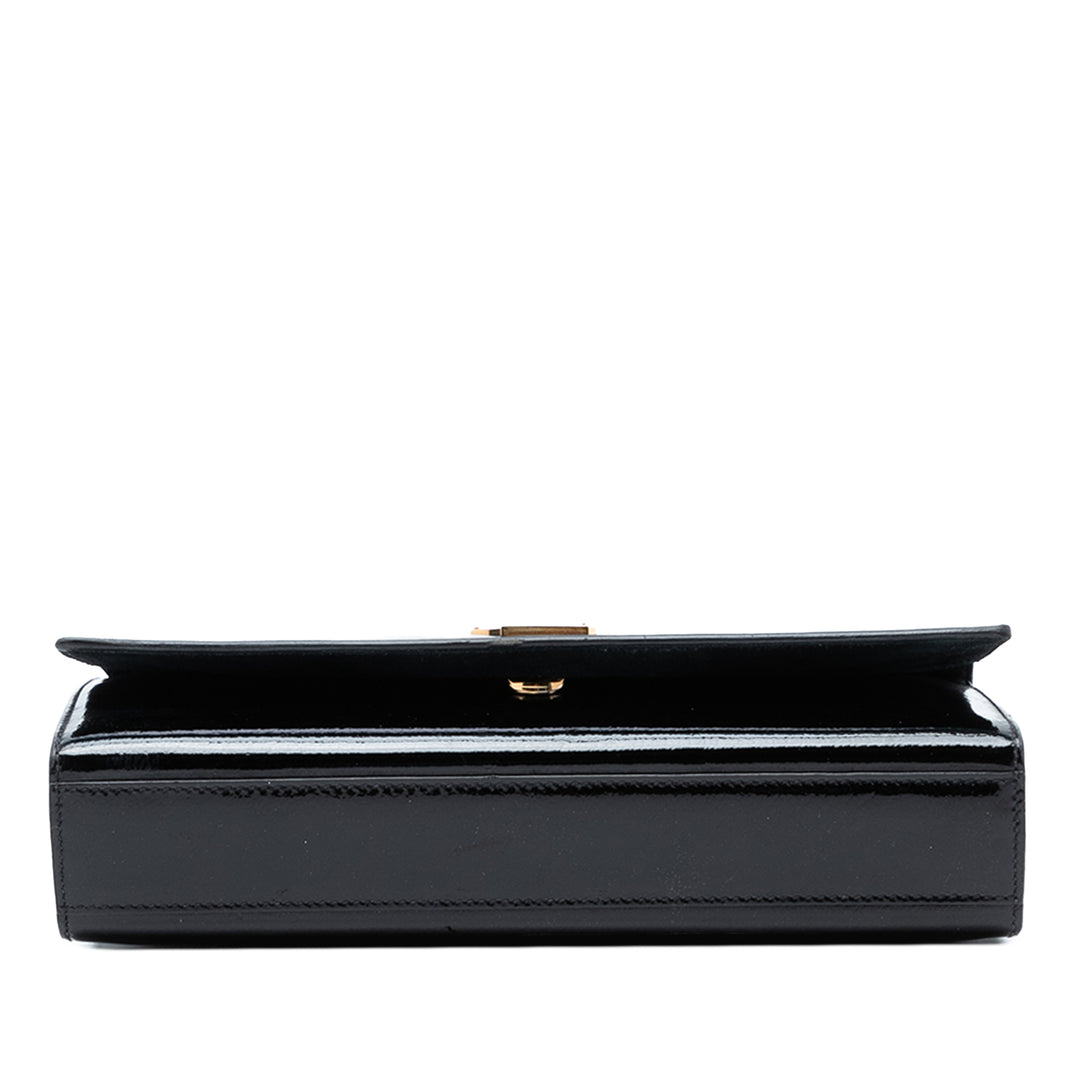 Saint Laurent Medium Cuir verni Monogram Kate Sac porté croisé
