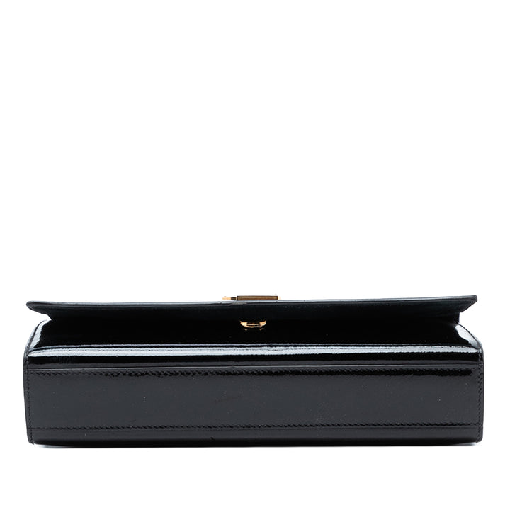 Saint Laurent Medium Cuir verni Monogram Kate Sac porté croisé