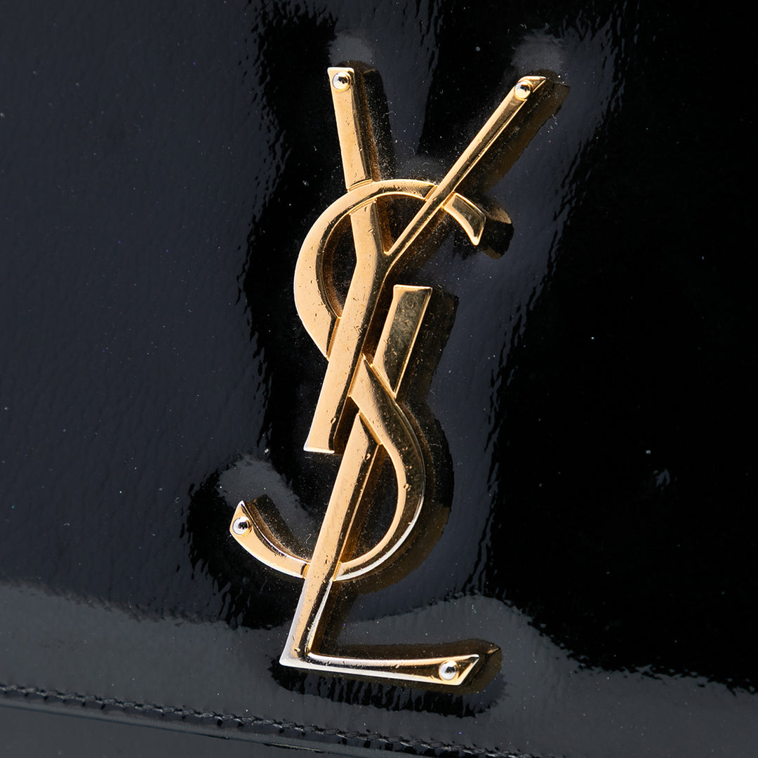 Saint Laurent Medium Cuir verni Monogram Kate Sac porté croisé