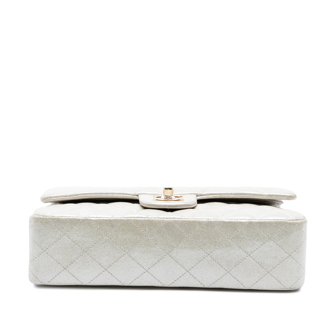 Chanel Medium Classic Iridescent Cuir d’agneau Double rabat Doré
