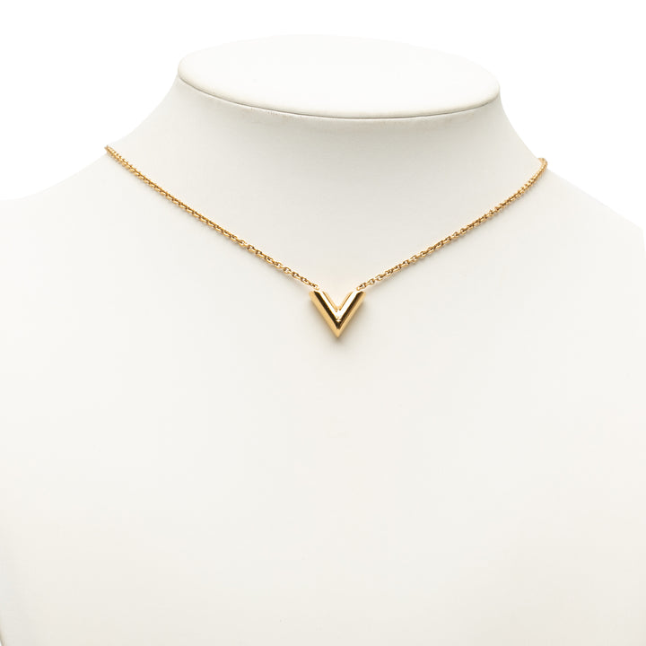Louis Vuitton plaqué Essential V Collier Doré – vue 7 – GABY PARIS