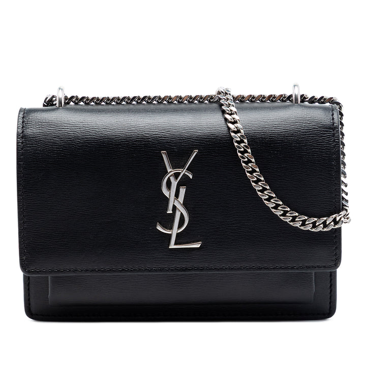 Saint Laurent Mini Cuir de veau Monogram Sunset Wallet on Chain