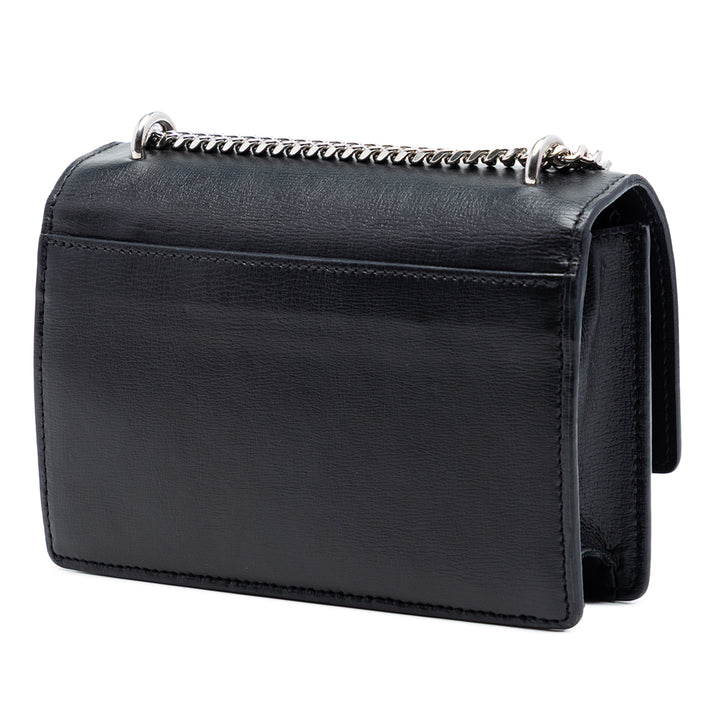 Saint Laurent Mini Cuir de veau Monogram Sunset Wallet on Chain