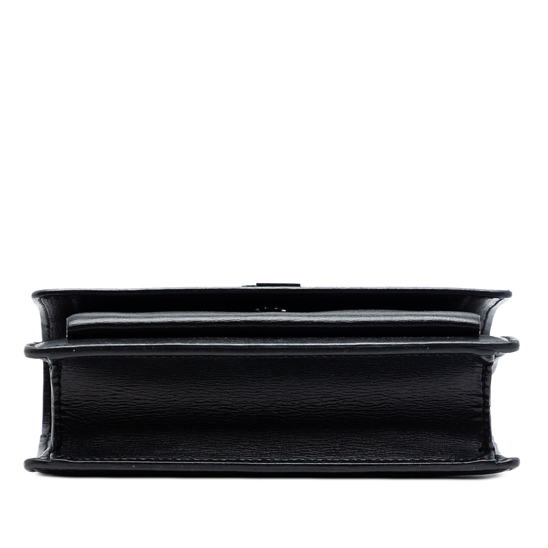 Saint Laurent Mini Cuir de veau Monogram Sunset Wallet on Chain