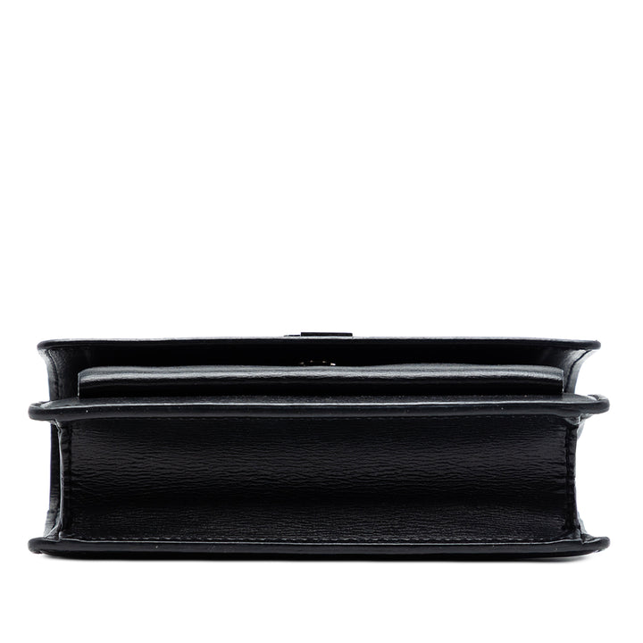 Saint Laurent Mini Cuir de veau Monogram Sunset Wallet on Chain
