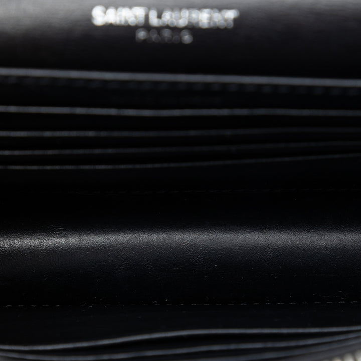 Saint Laurent Mini Cuir de veau Monogram Sunset Wallet on Chain