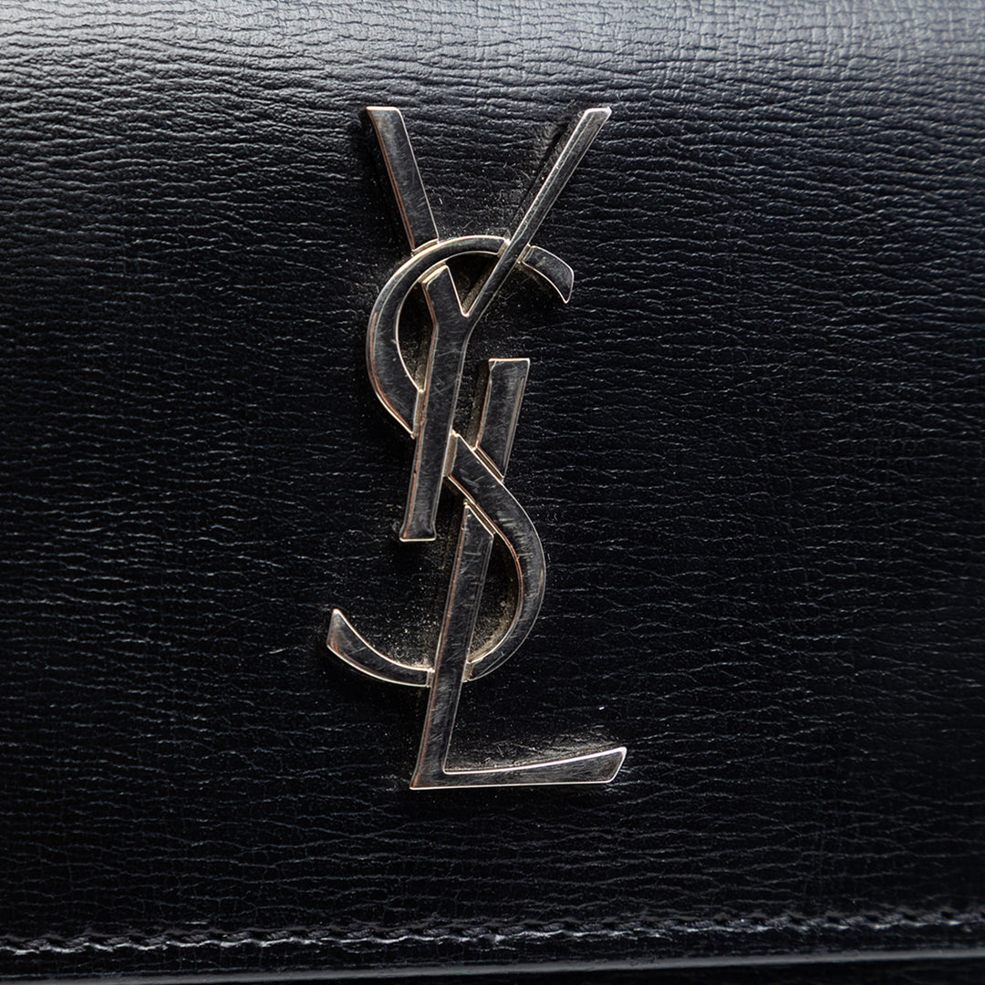 Saint Laurent Mini Cuir de veau Monogram Sunset Wallet on Chain