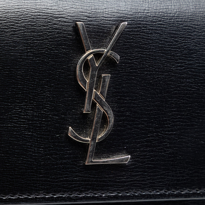 Saint Laurent Mini Cuir de veau Monogram Sunset Wallet on Chain