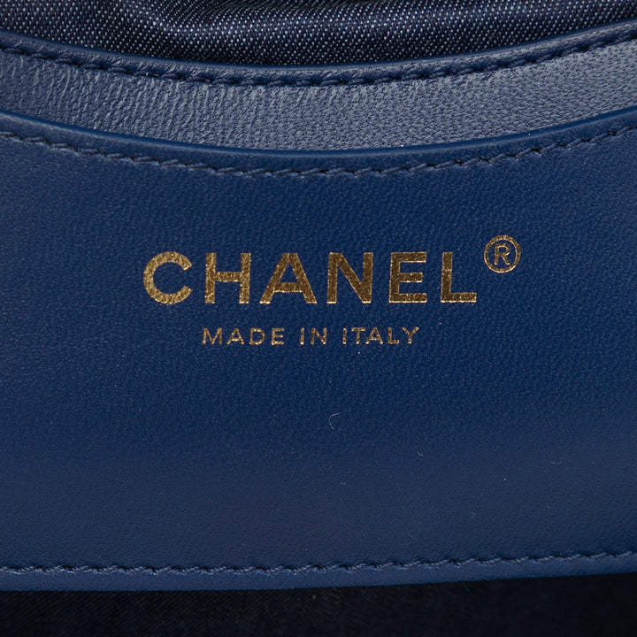 CC Elegant Chaîne Vanity Cuir d'agneau Blanc
