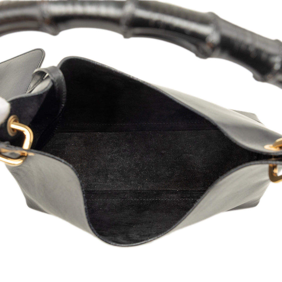 Bamboo Sac Cuir de veau Noir