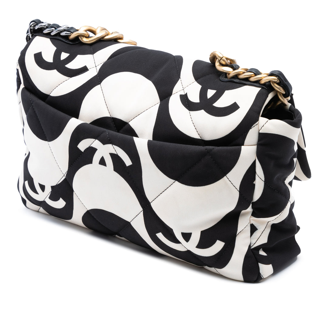Chanel Large Printed Soie 19 à rabat