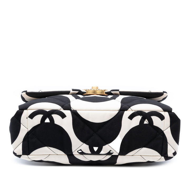 Chanel Large Printed Soie 19 à rabat