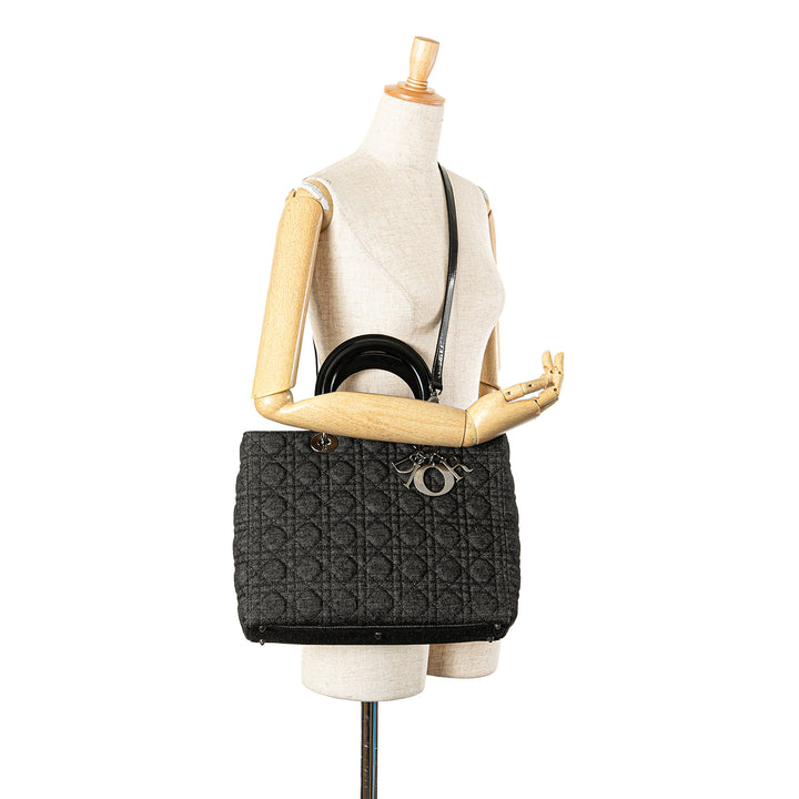 Dior Large Jean Cannage Lady Dior