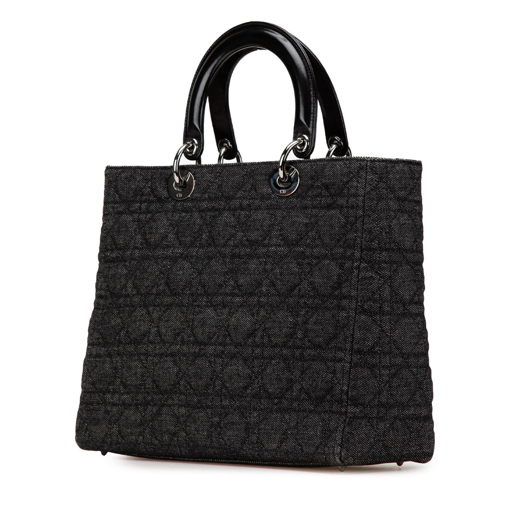 Dior Large Jean Cannage Lady Dior