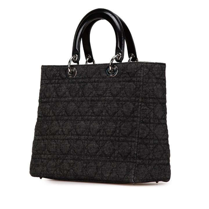 Dior Large Jean Cannage Lady Dior