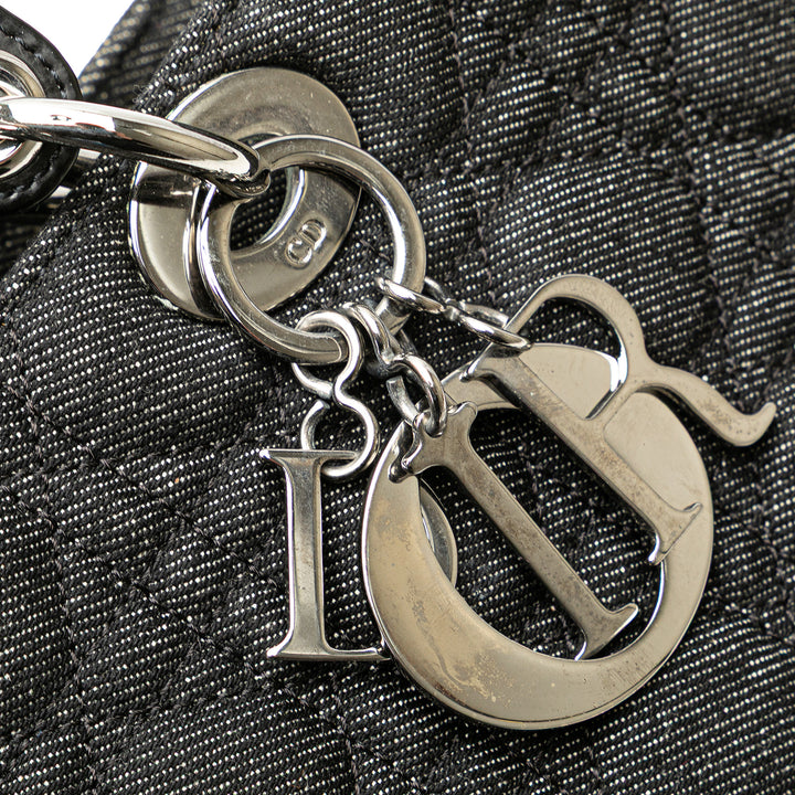 Dior Large Jean Cannage Lady Dior