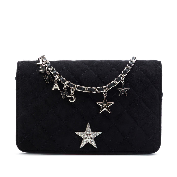Chanel Matelassé Daim Cocostellar Wallet on Chain