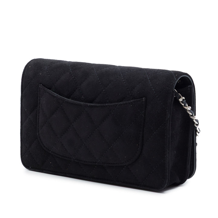 Chanel Matelassé Daim Cocostellar Wallet on Chain