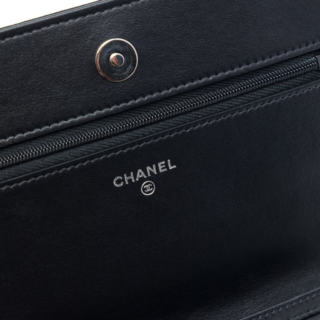 Chanel Matelassé Daim Cocostellar Wallet on Chain