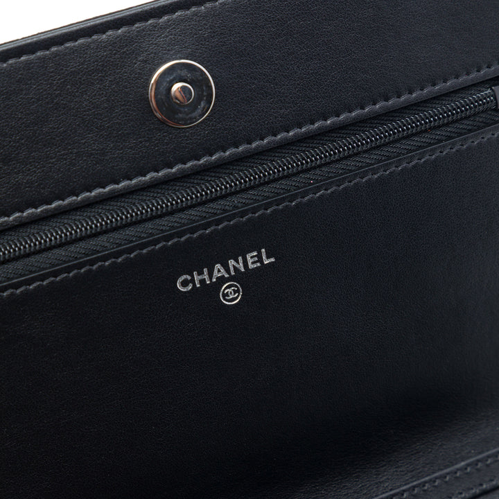 Chanel Matelassé Daim Cocostellar Wallet on Chain