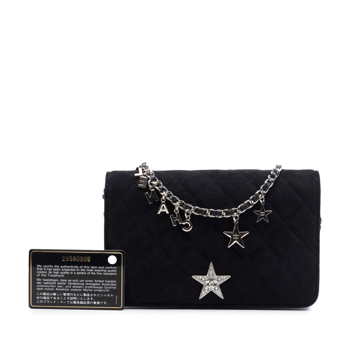 Chanel Matelassé Daim Cocostellar Wallet on Chain