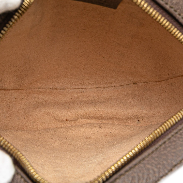 Mini GG Supreme Round Ophidia Crossbody Brown - Gaby Paris