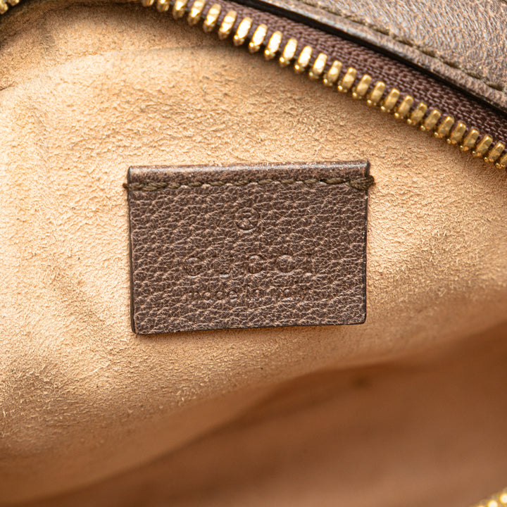 Mini GG Supreme Round Ophidia Crossbody Brown - Gaby Paris