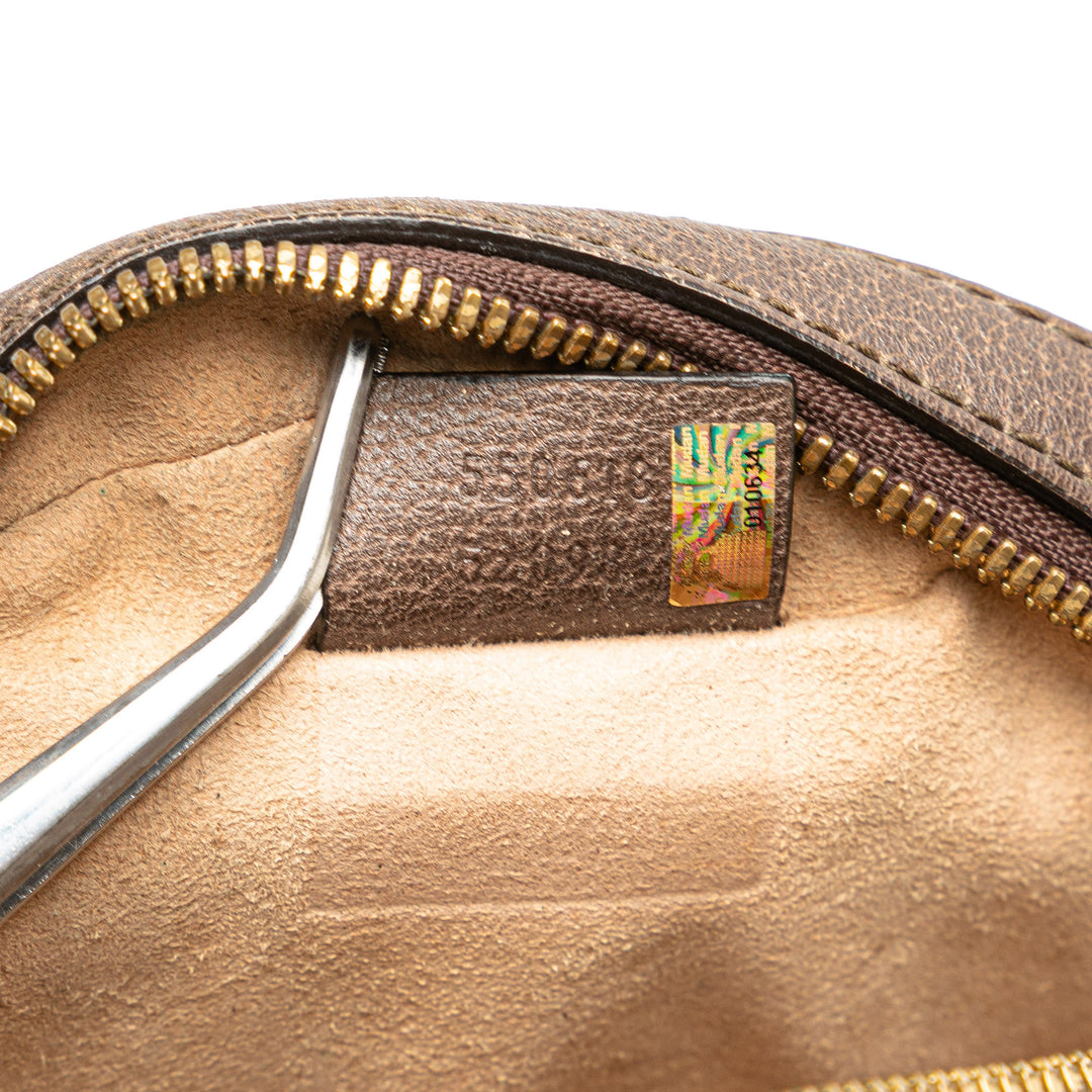 Mini GG Supreme Round Ophidia Crossbody Brown - Gaby Paris
