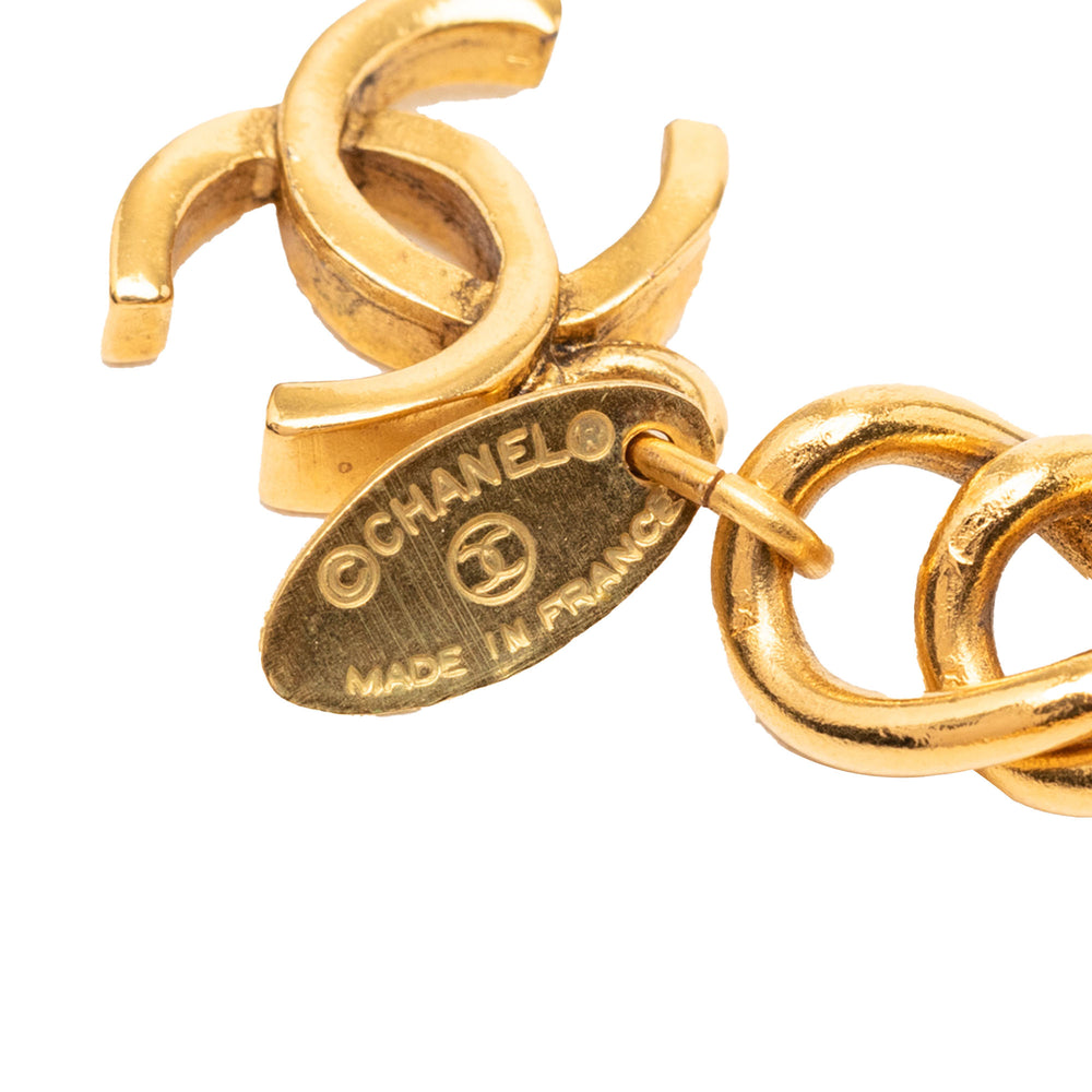 Chanel CC plaqué Double Sun Chaîne Link Ceinture Doré – vue 2 – GABY PARIS