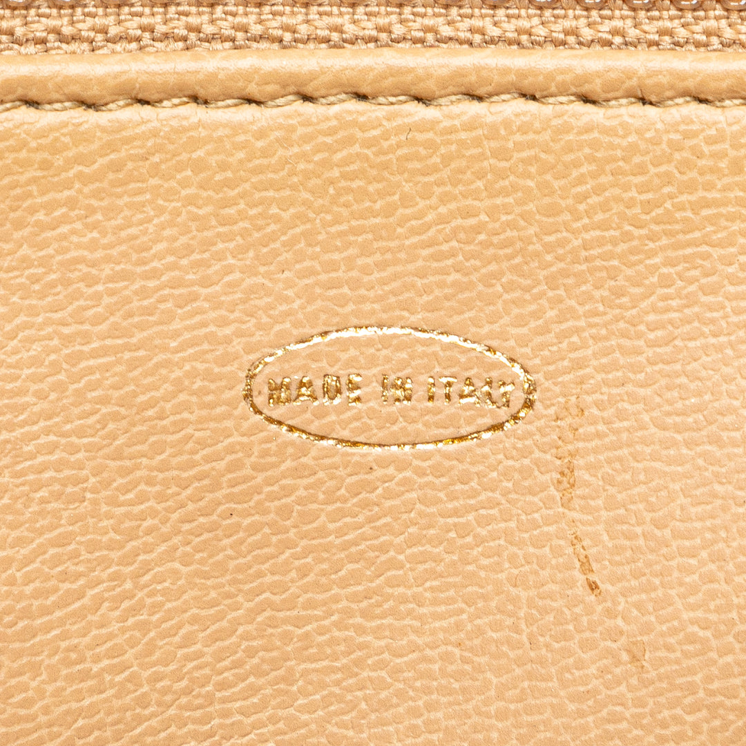Quilted Lambskin Shoulder Bag Brown - Gaby Paris