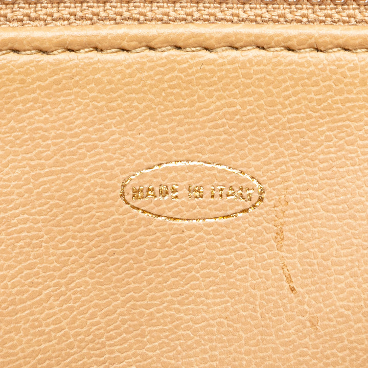 Quilted Lambskin Shoulder Bag Brown - Gaby Paris