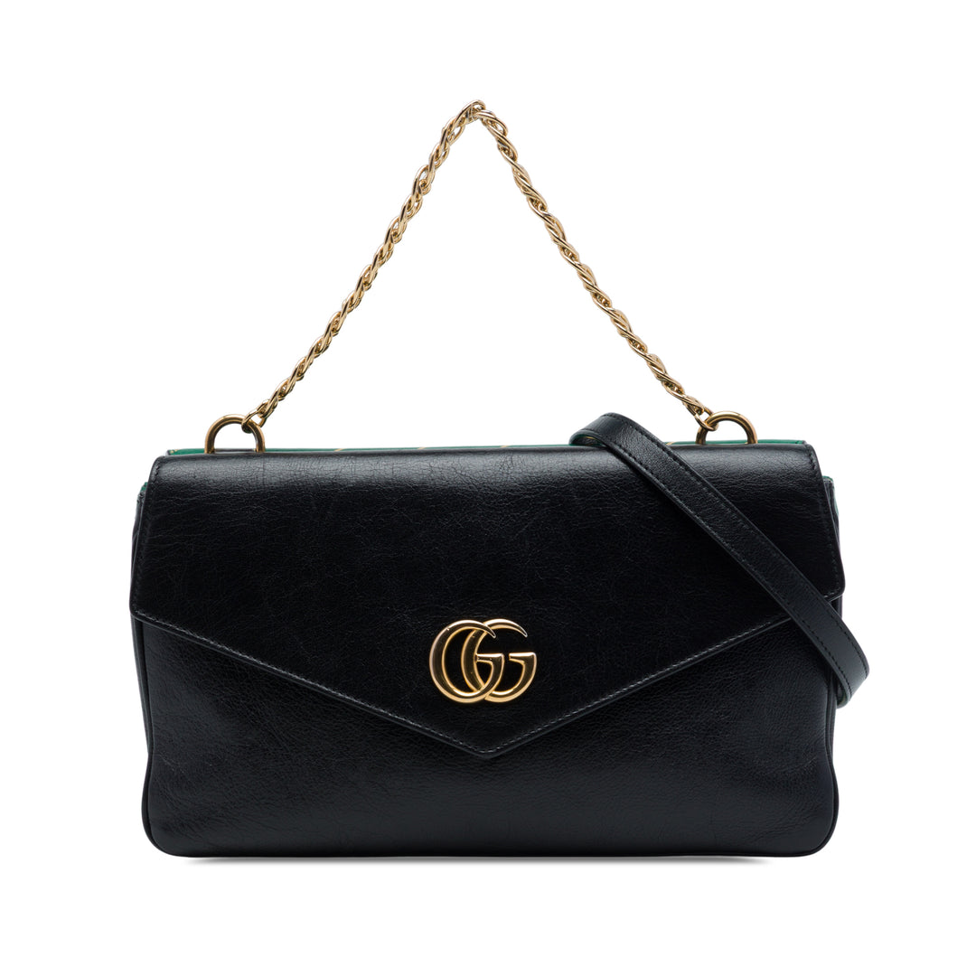 Double Thiara Sac Moyen Cuir de veau Noir