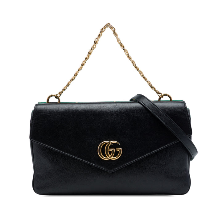 Double Thiara Sac Moyen Cuir de veau Noir
