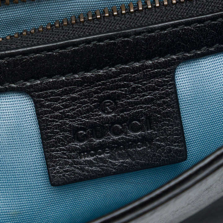 Double Thiara Sac Moyen Cuir de veau Noir