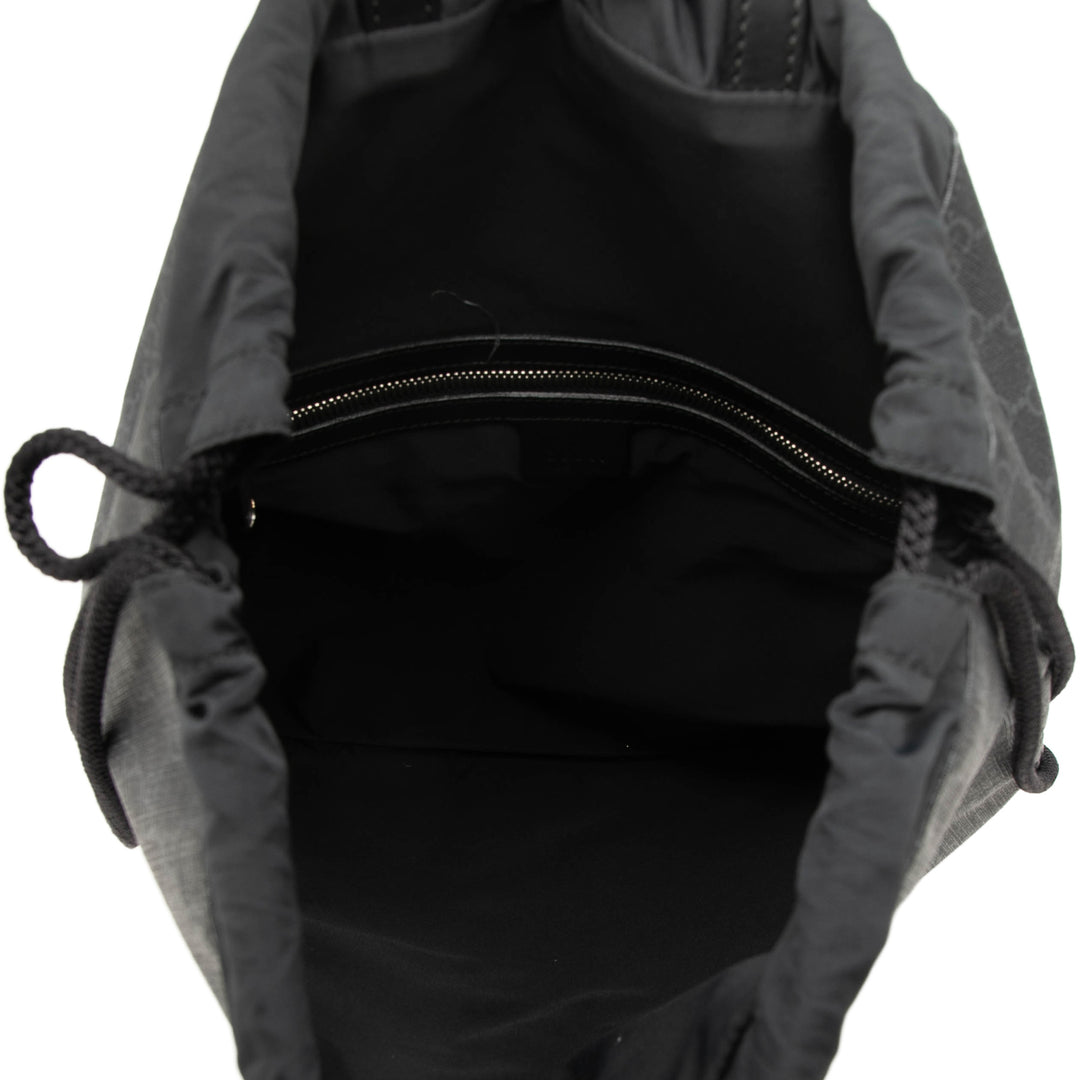 Web Sac à dos à cordon GG Supreme Noir