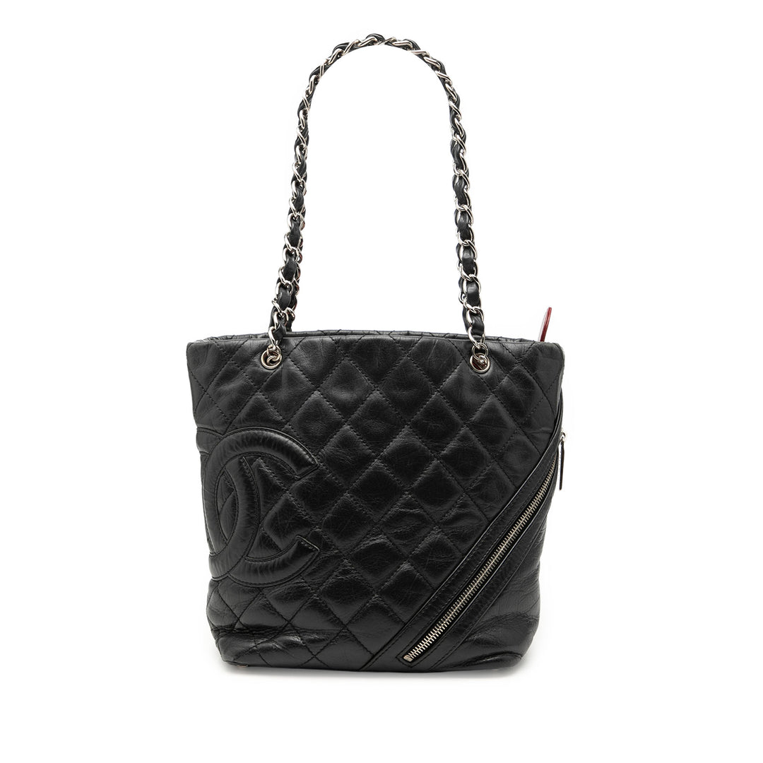 Chanel Small Matelassé vieilli Cuir de veau Cotton Club Cabas