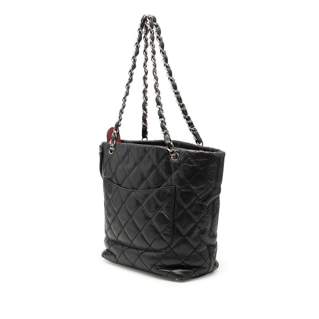 Chanel Small Matelassé vieilli Cuir de veau Cotton Club Cabas