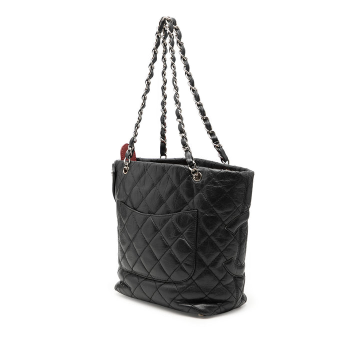 Chanel Small Matelassé vieilli Cuir de veau Cotton Club Cabas