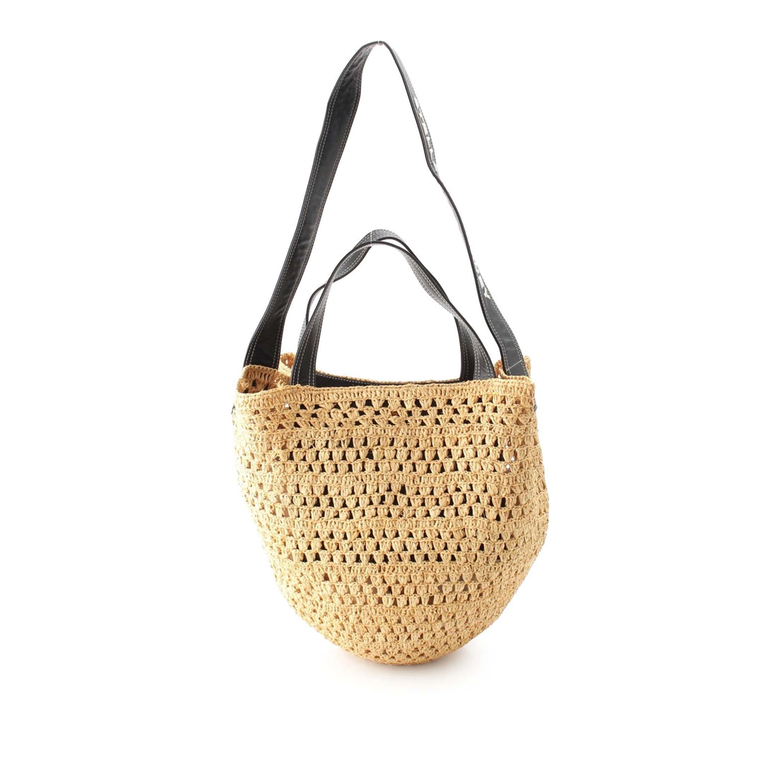 Stella McCartney Crocheted Basket Sac seau Raphia