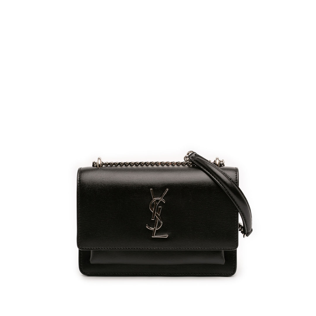 Saint Laurent Mini Cuir Monogram Sunset Wallet on Chain