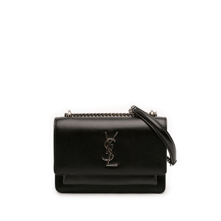 Saint Laurent Mini Cuir Monogram Sunset Wallet on Chain