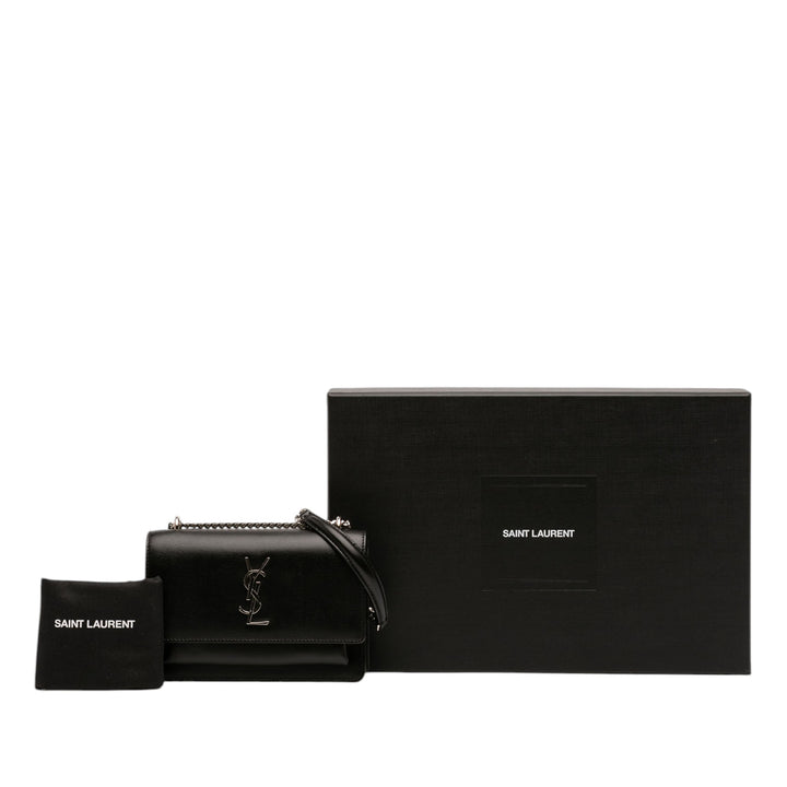 Saint Laurent Mini Cuir Monogram Sunset Wallet on Chain