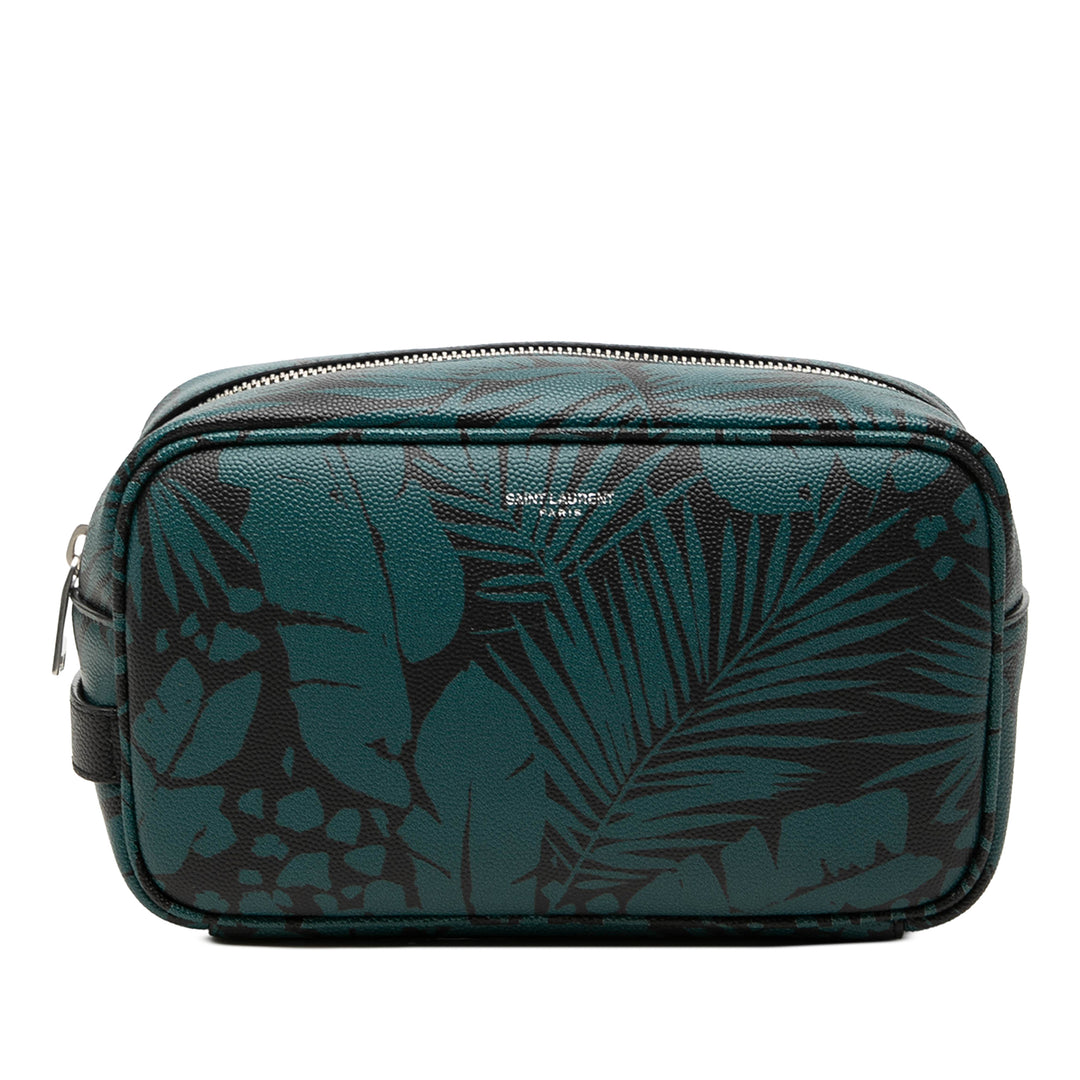 Grain De Poudre Tropical Palm Pochette Bleu