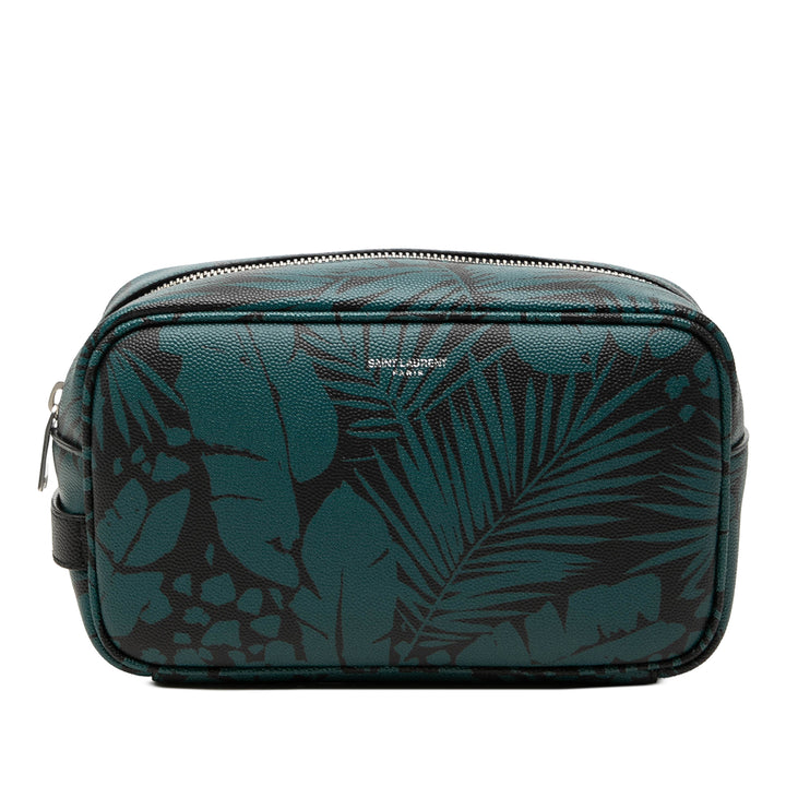 Grain De Poudre Tropical Palm Pochette Bleu