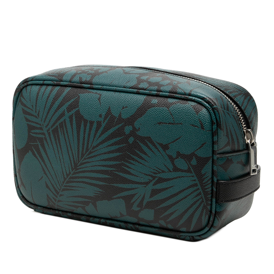 Grain De Poudre Tropical Palm Pochette Bleu
