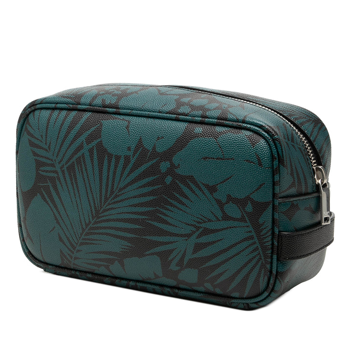 Grain De Poudre Tropical Palm Pochette Bleu