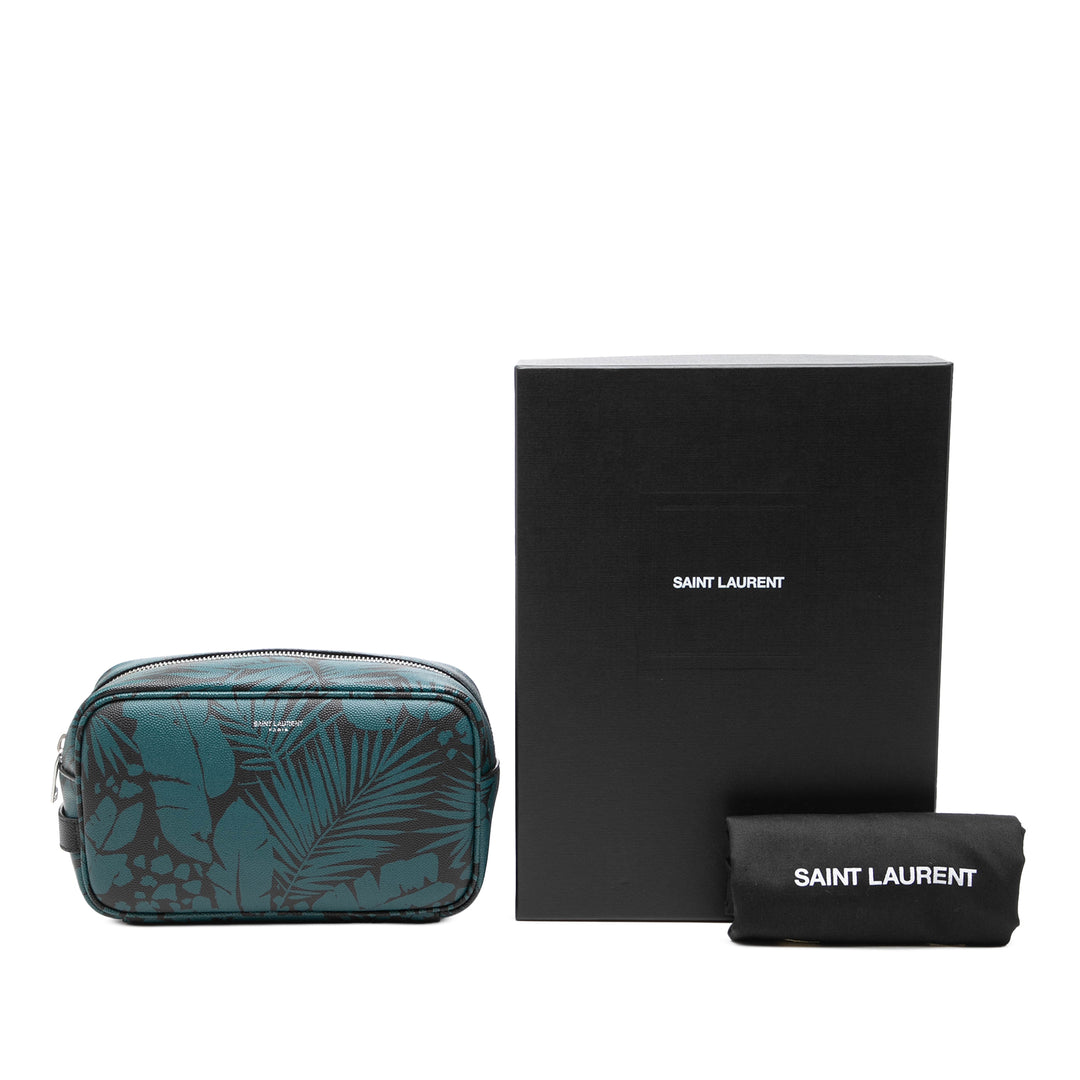 Grain De Poudre Tropical Palm Pochette Bleu