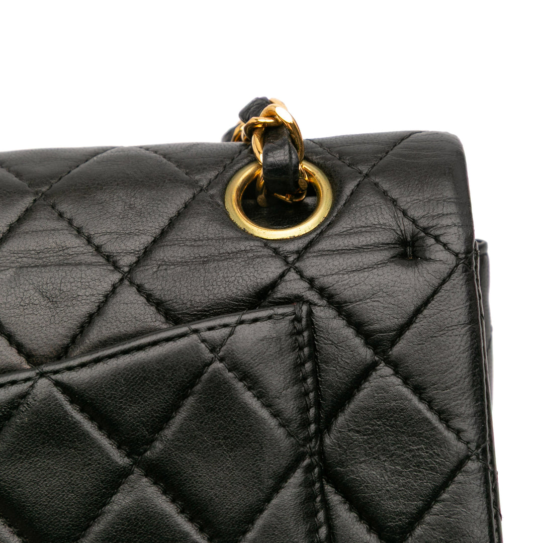 Chanel Small Classic Cuir d’agneau Double rabat Noir – GABY PARIS Authentique