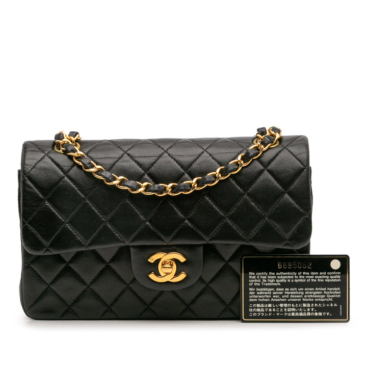Chanel Small Classic Cuir d’agneau Double rabat Noir – GABY PARIS Authentique