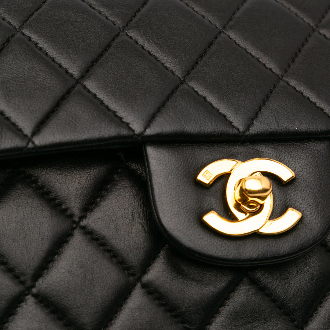 Chanel Small Classic Cuir d’agneau Double rabat Noir – GABY PARIS Authentique
